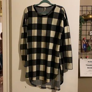 Buffalo plaid long sleeve dress